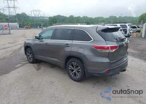 2016 Toyota Highlander Xle V6 z USA, uszkodzony, nr VIN 5TDJKRFHXGS258923